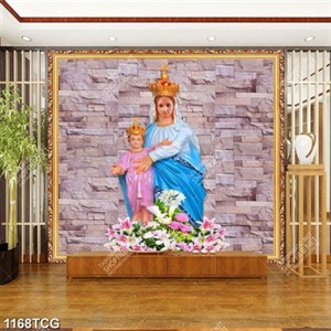 Tranh Đức Mẹ la vang file psd