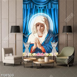 Tranh Mẹ Maria xin vâng file psd