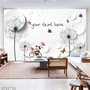 Tranh dán tường hoa bồ công anh đẹp