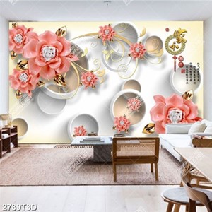Tranh phòng khách hoa mẫu đơn 3D đẹp
