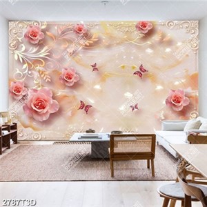 Tranh gắn tường hoa hồng và bướm in kính