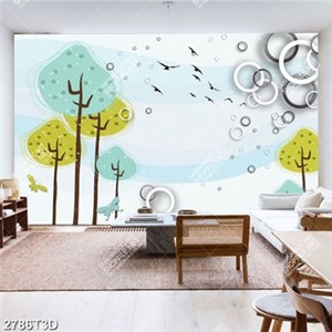 Tranh dán tường cây mùa thu đẹp file gốc