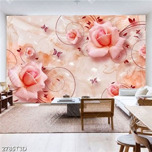 Tranh gắn tường hoa hồng in kính file PSD