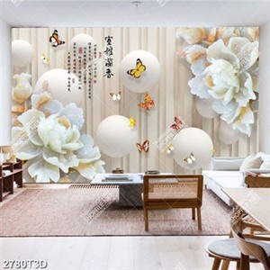 Tranh hoa giả ngọc và đàn bướm đẹp