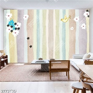 Tranh dán tường hoa cúc nhí nhiều màu sắc