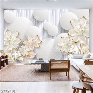 Tranh phòng khách hoa giả ngọc nền trắng đẹp