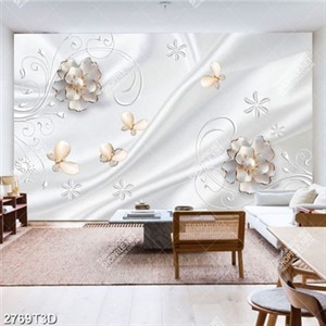 Tranh dán tường hoa đính đá mặt lụa chất lượng cao