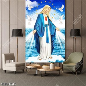 Tranh Nữ Vương ban sự bình An file psd