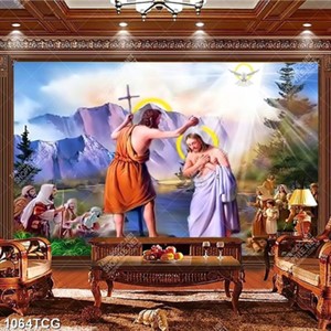 Tranh Chúa GiêSu chịu phép rữa tại sông Giođan