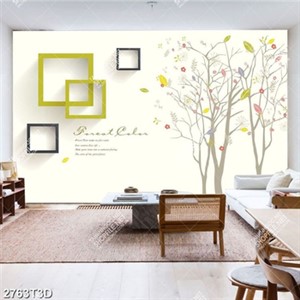 Tranh dán tường cành hoa đẹp file PSD