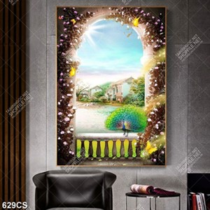 Tranh ban công hướng ra ngôi nhà đẹp nhất