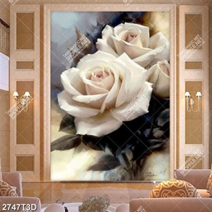 Tranh gắn tường hoa hồng phấn đẹp