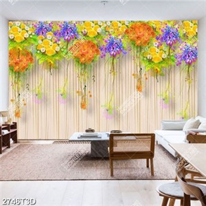 Tranh gắn tường nhiều loại hoa đầy màu sắc