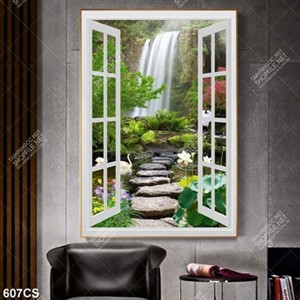 Tranh cửa sổ và thác nước hùng vĩ đẹp nhất