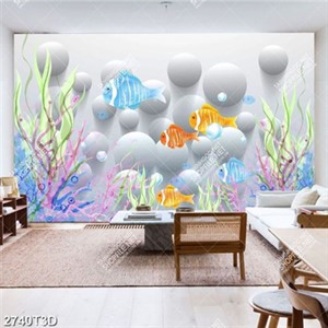 Tranh dán tường những chú cá đầy màu sắc đẹp