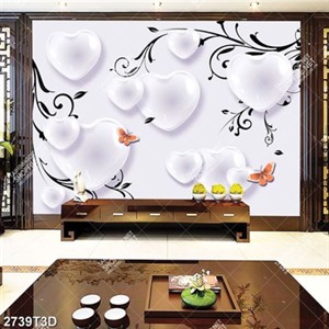 Tranh gắn tường hình trái tim in kính