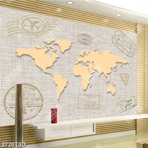 Tranh gắn tường hình bản đồ đẹp