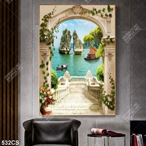 Tranh ban công nhìn ra đảo chất lượng cao