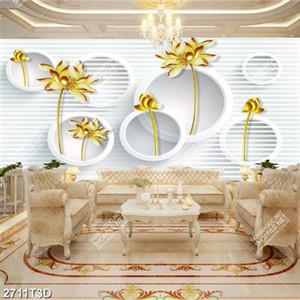 Tranh treo tường hoa sen vàng đồng trên nền trắng