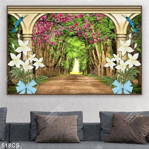 Tranh cánh cổng và hàng cây xanh đẹp nhất