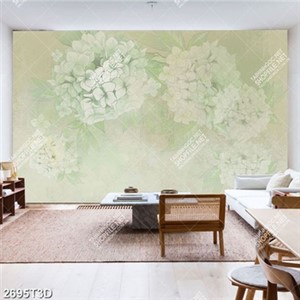 Tranh treo tường hoa cẩm tú cầu xanh lá