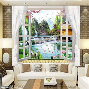 Tranh phong thủy bên khung cửa chất lượng cao