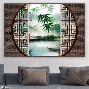 Tranh phong thủy nghệ thuật ô cửa sổ chất lượng cao