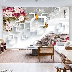 Tranh treo tường hoa và bướm đẹp in uv