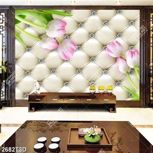 Tranh treo tường hoa tulip đẹp in kính