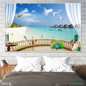Tranh ban công trên biển đảo chất lượng cao
