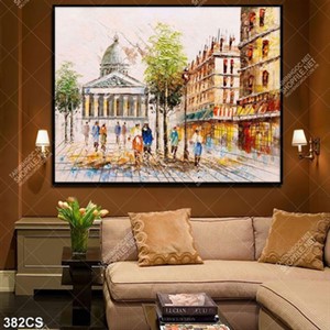 Tranh sơn dầu quang cảnh thành phố đẹp nhất