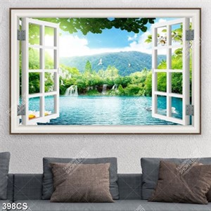 Tranh trang trí tường cửa sổ và phong cảnh chất lượng cao