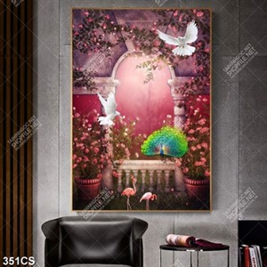 Tranh 3D cửa sổ trang trí tường chất lượng cao