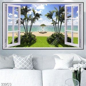 Tranh cửa sổ và biển decor tường in kính