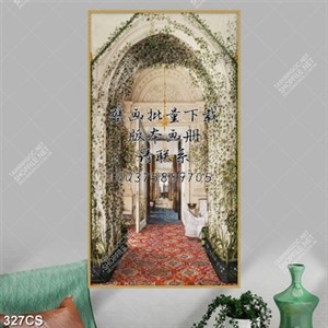 Tranh dán tường ngôi nhà cổ in uv