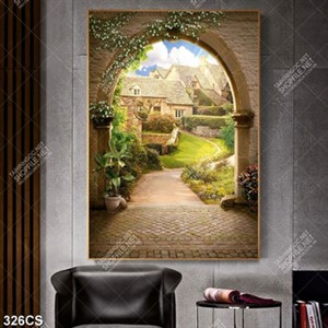 Tranh khu nhà phong cách phương Tây in uv