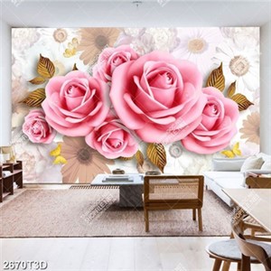 Tranh hoa hồng và bướm hiện đại