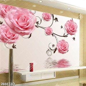 Tranh hoa hồng đẹp in kính