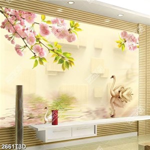 Tranh treo tường hoa và thiên nga chất lượng cao