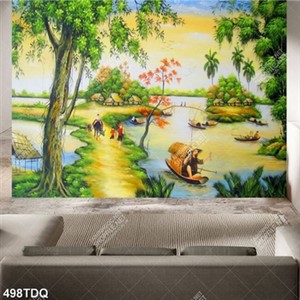 Tranh sơn dầu con đường mòn bên dòng sông đẹp nhất Tranh sơn dầu con đường mòn bên dòng sông đẹp nhất