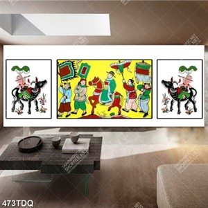 Tranh Đông Hồ dân gian Việt Nam trang trí nội thất