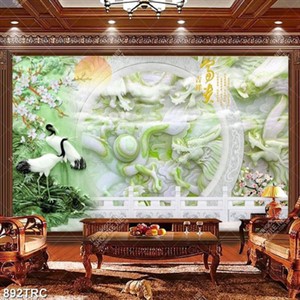 Tranh giả ngọc chim Hạc đẹp