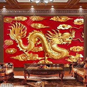 Tranh phù điêu rồng vàng chất lượng cao