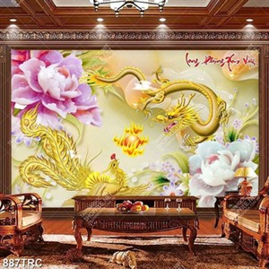 Tranh Rồng PhượngHoàng giả ngọc chất lượng cao