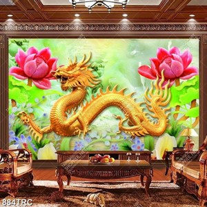 Tranh Rồng nền tranh phong thuỷ chất lượng cao