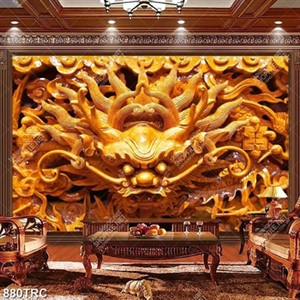Tranh phù điêu rồng vàng chất lượng cao