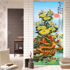 Tranh tứ quý hoa Cúc