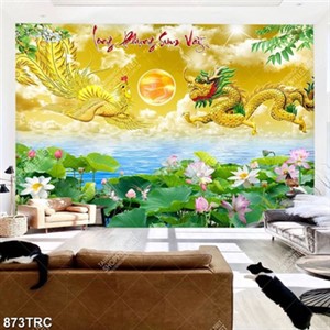 Tranh Phượng Hoàng và Rồng chất lượng cao