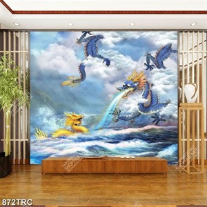 Tranh Rồng trên bầu trời