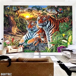 Tranh đôi Hổ trong rừng